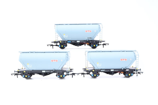 Accurascale OO Gauge ACC2020-STS-A Pack of 3 STS Grey PCA Cement Wagons No.10600, 10603 & 10611 - Boxed