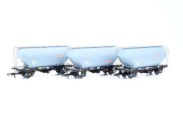 Accurascale OO Gauge ACC2021-STS-B Pack of 3 STS Grey PCA Cement Wagons No.10605, 10617 & 10621 - Boxed