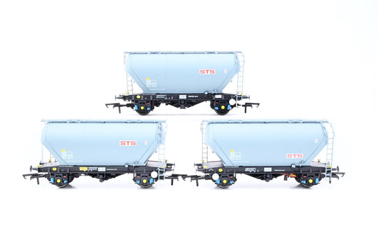 Accurascale OO Gauge ACC2021-STS-B Pack of 3 STS Grey PCA Cement Wagons No.10605, 10617 & 10621 - Boxed