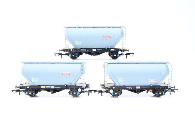 Accurascale OO Gauge ACC2021-STS-B Pack of 3 STS Grey PCA Cement Wagons No.10605, 10617 & 10621 - Boxed