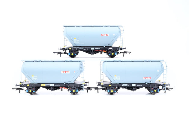 Accurascale OO Gauge ACC2021-STS-B Pack of 3 STS Grey PCA Cement Wagons No.10605, 10617 & 10621 - Boxed