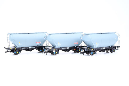 Accurascale OO Gauge ACC2022-STS-C Pack of 3 STS Grey PCA Cement Wagons No.10608, 10631 & 10635 - Boxed