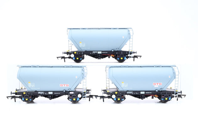 Accurascale OO Gauge ACC2022-STS-C Pack of 3 STS Grey PCA Cement Wagons No.10608, 10631 & 10635 - Boxed