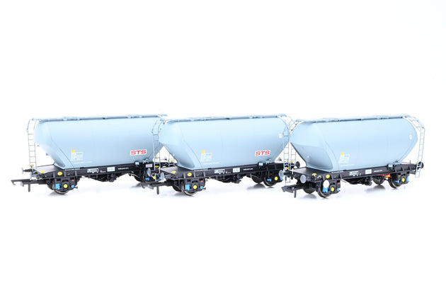 Accurascale OO Gauge ACC2023-STS-D Pack of 3 STS Grey PCA Cement Wagons No.10614, 10639 & 10646 - Boxed