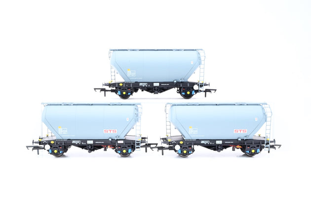 Accurascale OO Gauge ACC2023-STS-D Pack of 3 STS Grey PCA Cement Wagons No.10614, 10639 & 10646 - Boxed