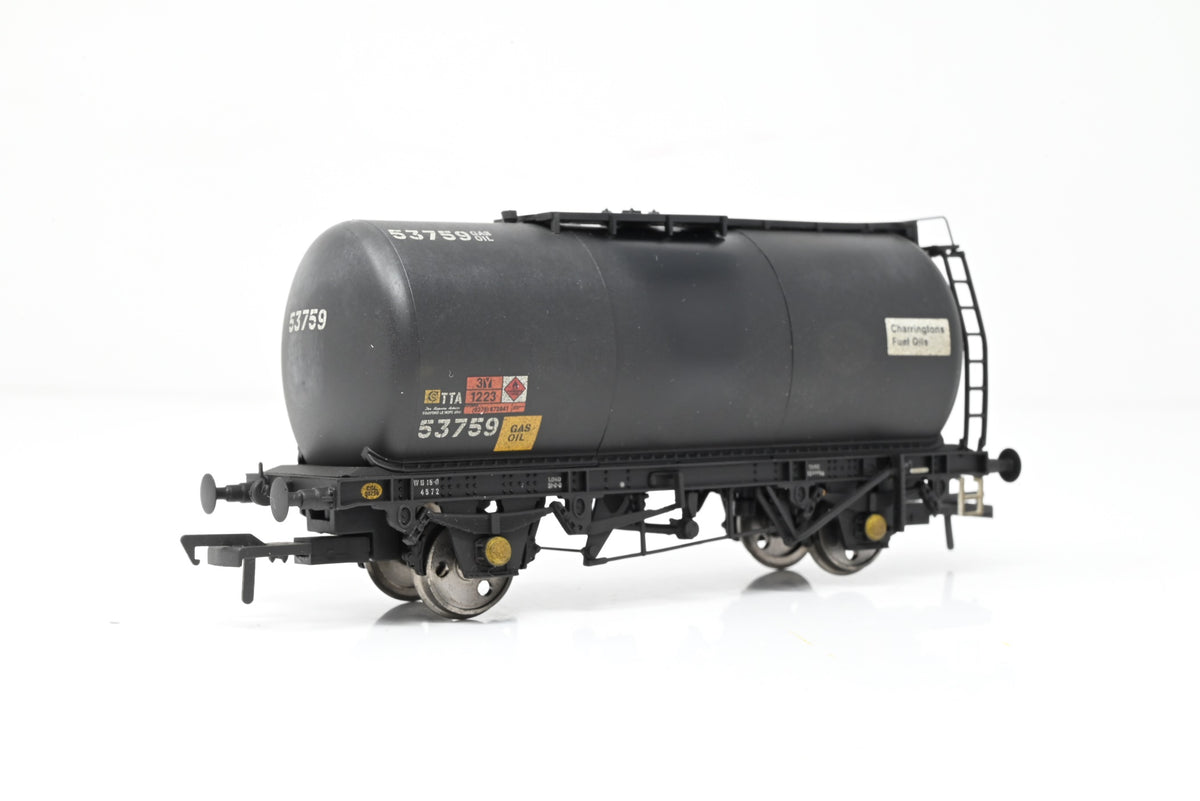 Bachmann OO Gauge 37-576V Charringtons Fuel Oils Black 45T TTA Tank Wagon No.53759 - Factory Weathered, Boxed