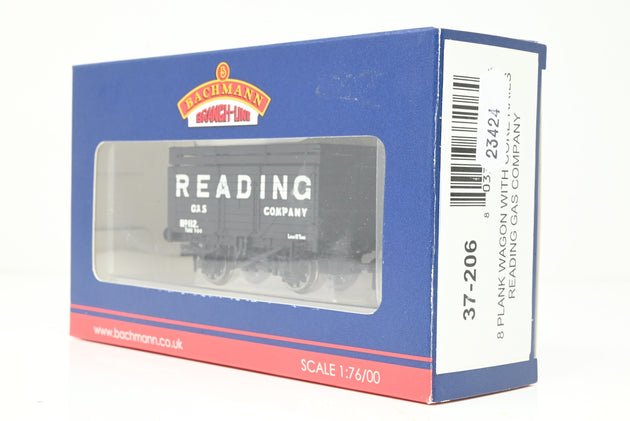 Bachmann OO Gauge 37-206 Reading Gas Company 8-Plank Open Wagon w/ Coke Rails No.112 - Boxed