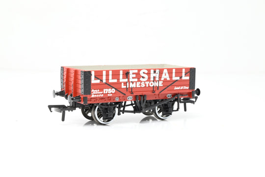 Bachmann OO Gauge 37-031 Lilleshall Red 5-Plank Steel Floor Open Wagon No.1750 - Boxed