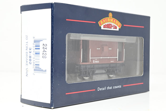 Bachmann OO Gauge 33-802 BR Brown 20T Brake Van No.E178513 - Boxed