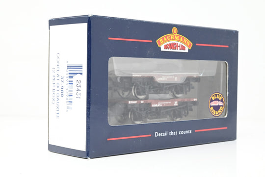 Bachmann OO Gauge 37-980 Pack of 2 BR Bauxite Conflat Wagons No.B737642 & B709437 - Boxed