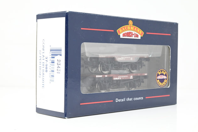 Bachmann OO Gauge 37-980 Pack of 2 BR Bauxite Conflat Wagons No.B737642 & B709437 - Boxed