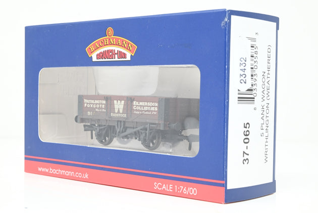 Bachmann OO Gauge 37-065 Writhlington 5-Plank Open Wagon No.91 - Factory Weathered, Boxed