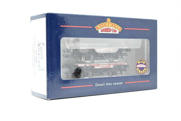 Bachmann OO Gauge 37-980 Conflat 'A' BR Bauxite (2 per Box) No.B709437, B737642 - Boxed