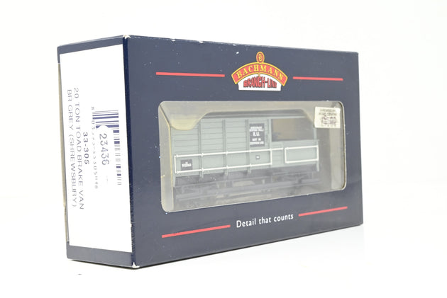 Bachmann OO Gauge 33-305 20 Ton Toad Brake Van BR Grey (Shrewsbury) No.W35960 - Boxed