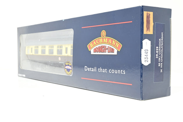 Bachmann OO Gauge 39-029 BR Mk1 Coridor SK WR Chocolate/Cream No,W24165 - Boxed