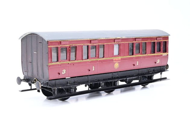 Kit Built O Gauge LMS Crimson ex-MR 6-Wheel Composite Passenger Coach No.15342 - Unboxed
