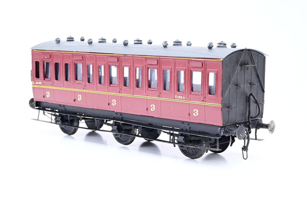 Kit Built O Gauge LMS Crimson ex-MR 6-Wheel All Third Passenger Coach No.21854 - Unboxed