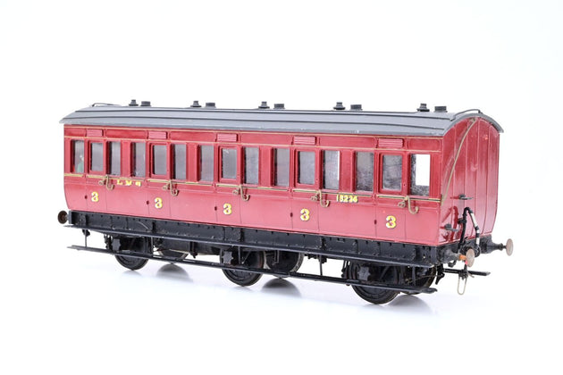 Kit Built O Gauge LMS Crimson ex-MR 6-Wheel All Third Passenger Coach No.21854 - Unboxed