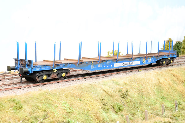 Heljan O Gauge 5153 'Corus Rail' Blue/Brown IGA Cargo Wagon No. 4647039-3 - Weathered, Boxed