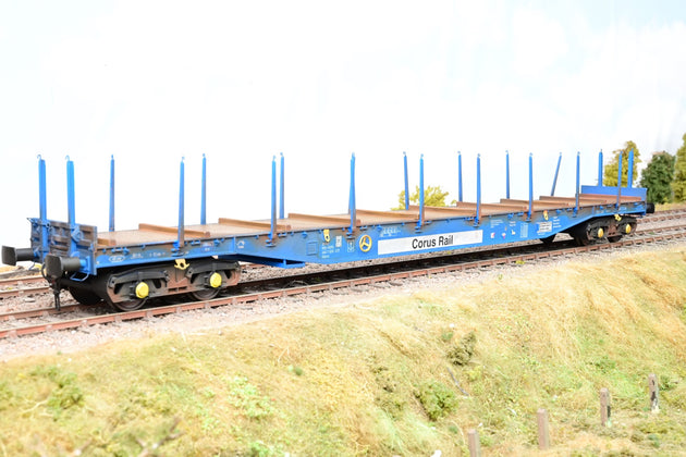 Heljan O Gauge 5153 'Corus Rail' Blue/Brown IGA Cargo Wagon No. 4647039-3 - Weathered, Boxed