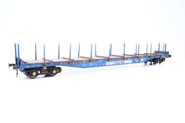Heljan O Gauge 5153 'Corus Rail' Blue/Brown IGA Cargo Wagon No. 4647039-3 - Weathered, Boxed
