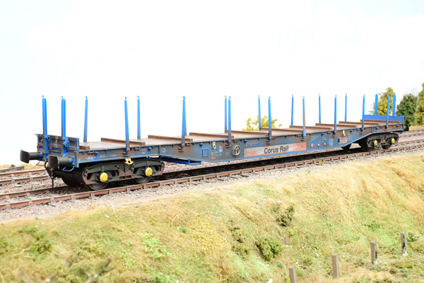 Heljan O Gauge 5153 'Corus Rail' Blue/Brown IGA Cargo Wagon No. 4647039-3- Weathered, Boxed