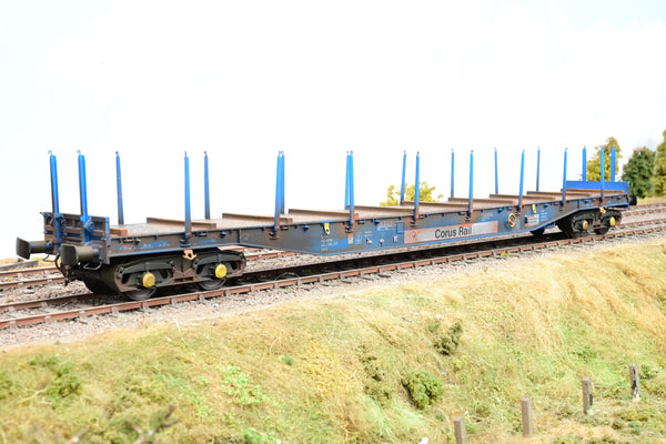 Heljan O Gauge 5153 'Corus Rail' Blue/Brown IGA Cargo Wagon No. 4647039-3- Weathered, Boxed