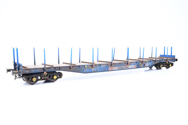 Heljan O Gauge 5153 'Corus Rail' Blue/Brown IGA Cargo Wagon No. 4647039-3- Weathered, Boxed