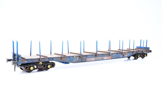 Heljan O Gauge 5153 'Corus Rail' Blue/Brown IGA Cargo Wagon No. 4647039-3- Weathered, Boxed
