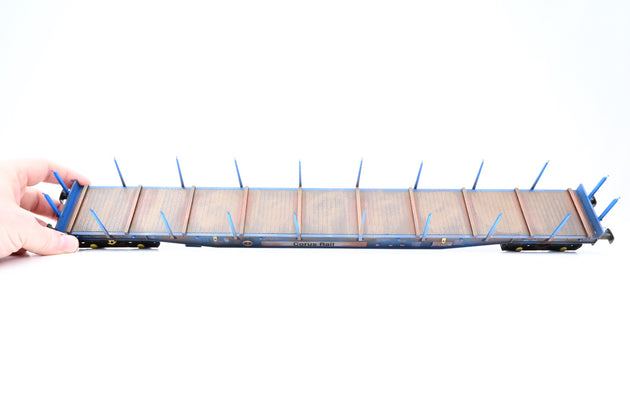 Heljan O Gauge 5153 'Corus Rail' Blue/Brown IGA Cargo Wagon No. 4647039-3- Weathered, Boxed
