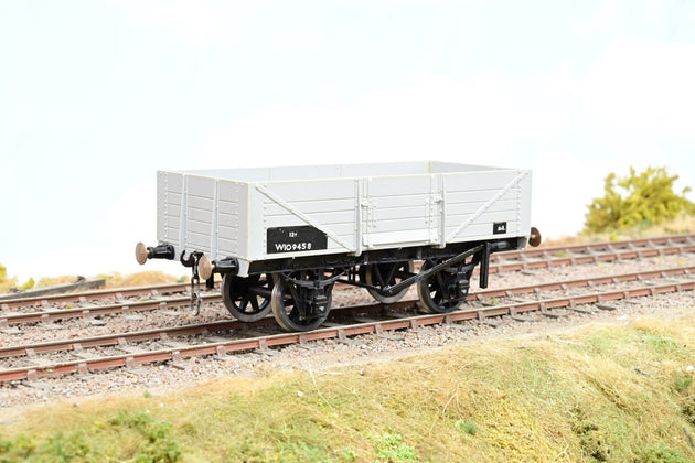Kit Built O Gauge BR Grey 5-Plank Side Door Open Wagon No.W109458 - Boxed