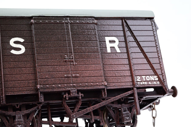 Kit Built O Gauge SR Brown 12T Ventilated Goods Van No.45916 - Boxed