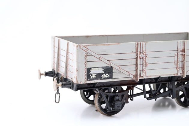 Kit Built O Gauge BR Grey 12T 5-Plank Side Door Open Wagon No.W113730 - Weathered, Boxed
