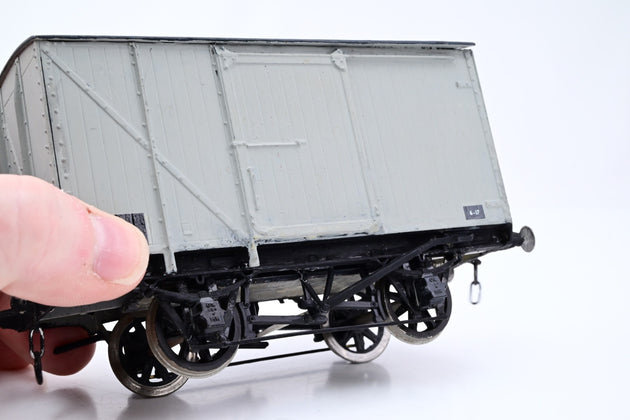 Kit Built O Gauge BR Grey 12T Sliding Door Covered Goods Van No.M264132 - Boxed