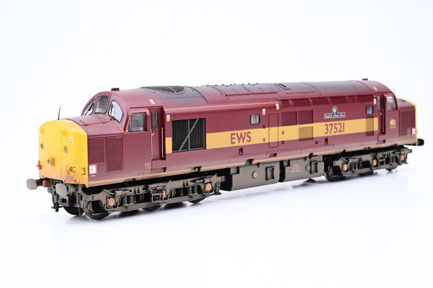 Bachmann OO Gauge 32-381R Class 37/5 Diesel EWS 'English China Clays' No.37521 - Limited Edition, Factory Weathered, Boxed