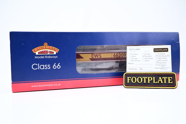 Bachmann OO Gauge 32-735 Class 66 Diesel EWS No.66209 - DCC Fitted, Factory Weathered, Boxed