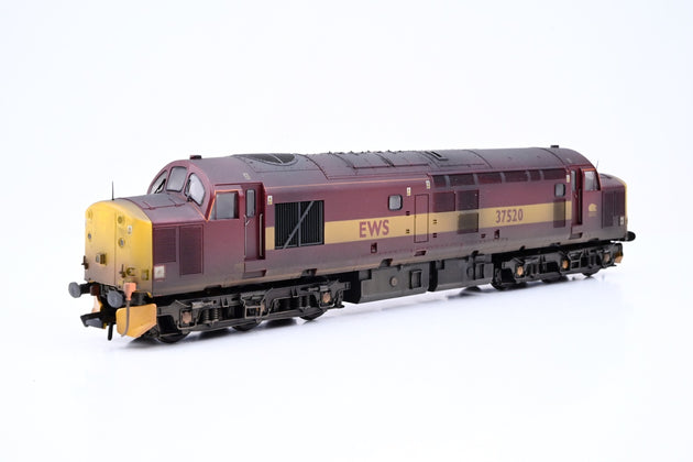 Bachmann OO Gauge Class 37/5 Diesel EWS No.37520 - DCC Fitted, Renumbered, Weathered, Boxed