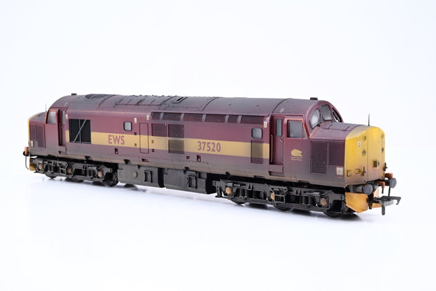Bachmann OO Gauge Class 37/5 Diesel EWS No.37520 - DCC Fitted, Renumbered, Weathered, Boxed