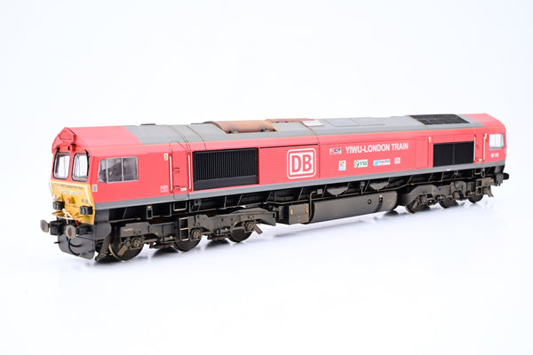 Bachmann OO Gauge 32-738Z Class 66 Diesel DB Cargo 'YIWU-London Train' No.66136 - DCC Fitted, TMC Weathered, Boxed