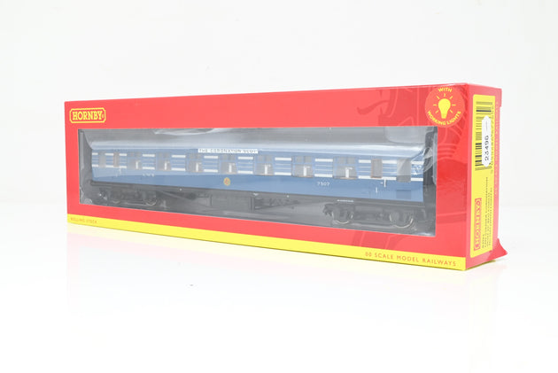 Hornby OO Gauge R4964 LMS Stanier Coronation Scot 57" RFO Coach (w/ Lights) No.7507 - Boxed