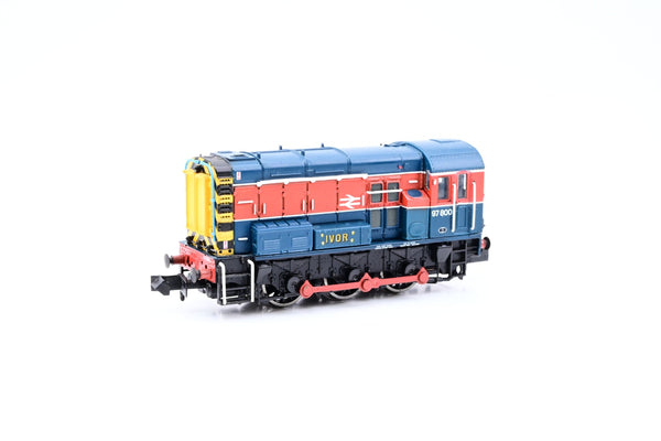 Graham Farish N Gauge 371-020Z BR RTC Blue & Red Class 08 Diesel Shunter No.97800 'Ivor' - Limited Edition, Boxed