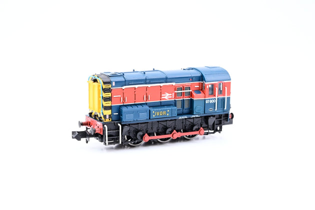 Graham Farish N Gauge 371-020Z BR RTC Blue & Red Class 08 Diesel Shunter No.97800 'Ivor' - Limited Edition, Boxed
