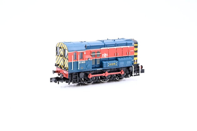 Graham Farish N Gauge 371-020Z BR RTC Blue & Red Class 08 Diesel Shunter No.97800 'Ivor' - Limited Edition, Boxed