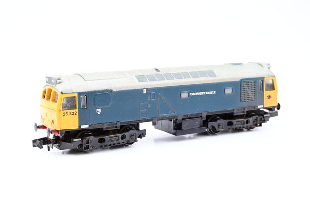 Graham Farish N Gauge BR Blue Class 25 No.25322 'Tamworth Castle' - Split from Set, Boxed