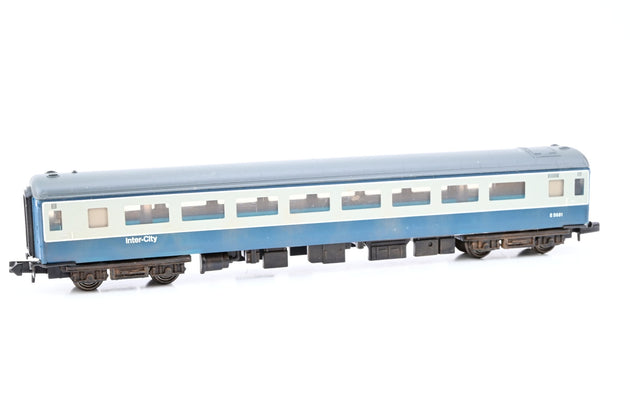 Graham Farish N Gauge 374-727B Mk2E 65ft TSO Coach Blue/Grey No.E5881 - Boxed