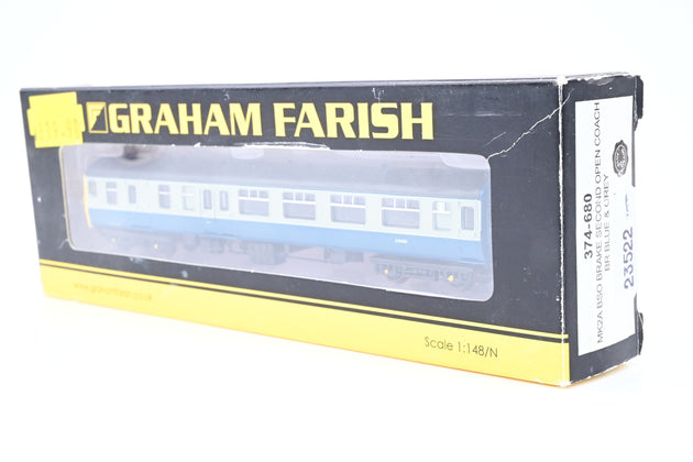 Graham Farish N Gauge 374-680 Mk2A BSO Brake Second open Coach BR Blue/Grey No.E9430 - Boxed