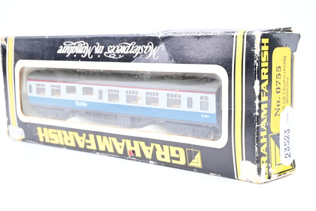 Graham Farish N Gauge 0755 BR 63ft Mk1 Buffet (RMB) Blue/Grey No.E1834 - Boxed