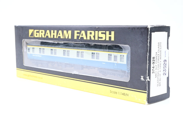Graham Farish N Gauge 374-928 Mk1 SLF Sleeping Car First Class BR Blue/Grey Inter-City No.E2054 - Boxed