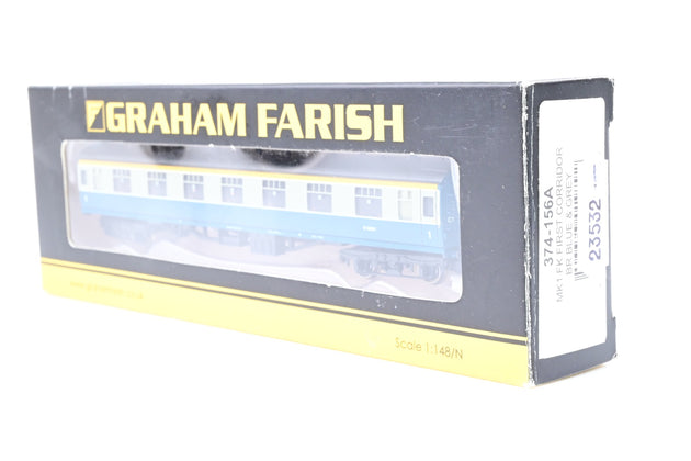 Graham Farish N Gauge 374-156A Mk1 First Corridor FK BR Blue/Grey No.E13234 - Boxed