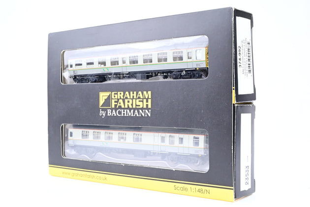 Graham Farish N Gauge 374-992 Mk1 Coach Pack Hunslet-Barclay Weed Kiling Train - Boxed